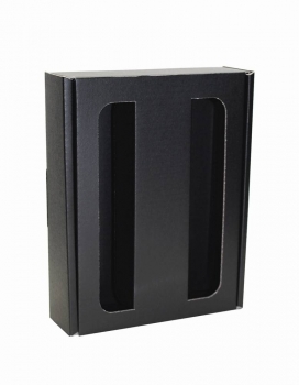 Verpackungskarton 3x50ml Provetta schwarz mit Sichtfenster